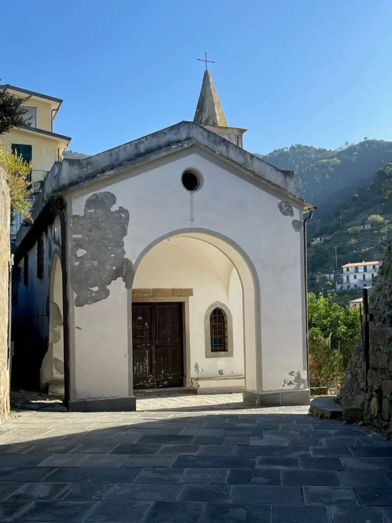 The Oratory of Saint Rocco at base of the castle in Riomaggiore